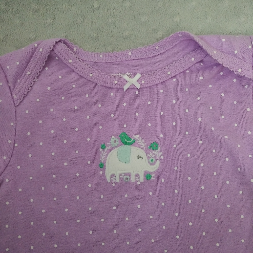 4/$20 Carter's girl onesie elephant 24 months